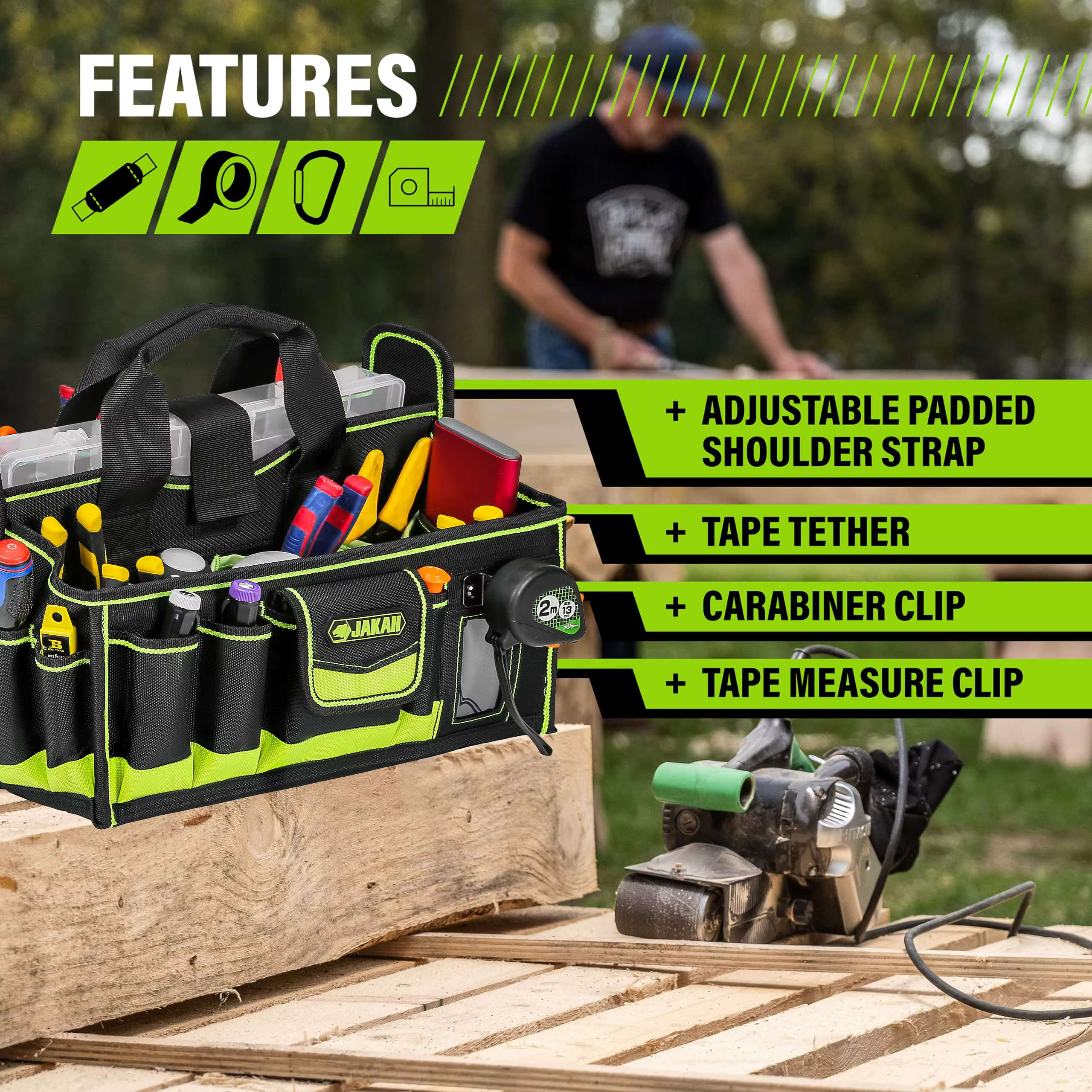 40 pochettes fourre-tout à outils, organisateur de sac à outils, sac à outils pour électricien, sac 