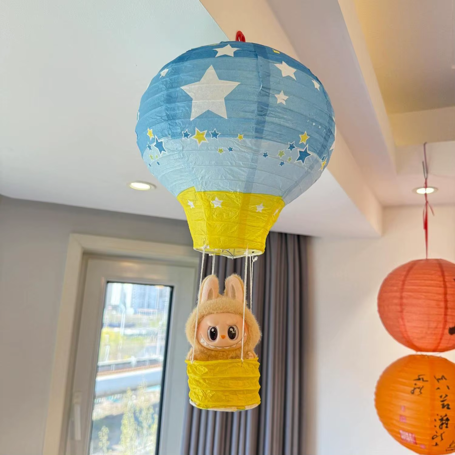 Ballon à Air chaud pour boîte de rangement Labubu, affichage magique, salon chambre à coucher, acces