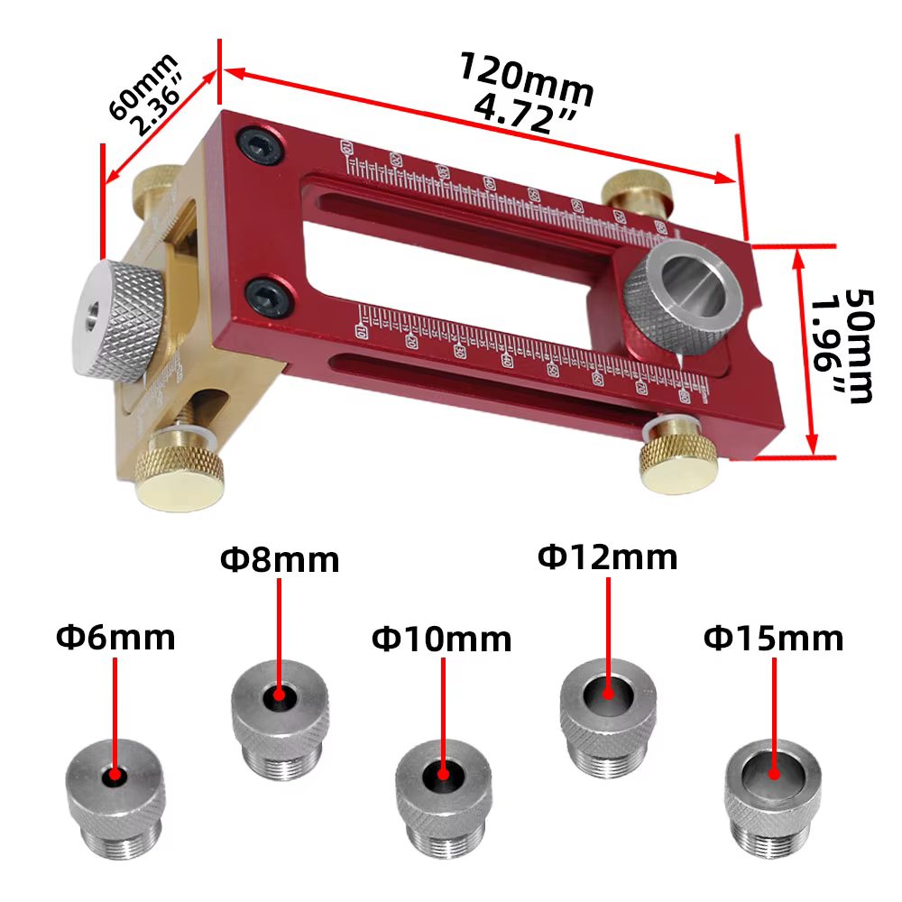 Guide de perçage 2 en 1, gabarit de chevilles, localisateur de poinçons à vis pour armoire de lit, j