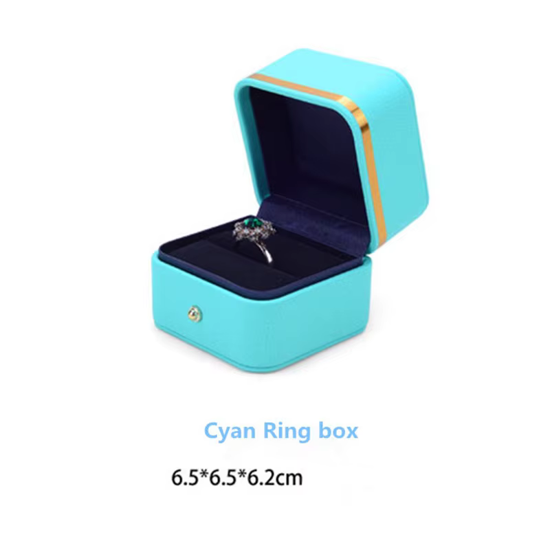Boîte cadeau en PU pour bague de mariage, étui de rangement pour montre, broche, support pour bracel