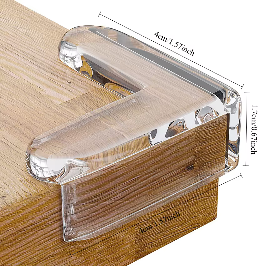 Protecteurs d'angle transparents et sûrs, protecteurs de bords de table transparents, protecteurs po