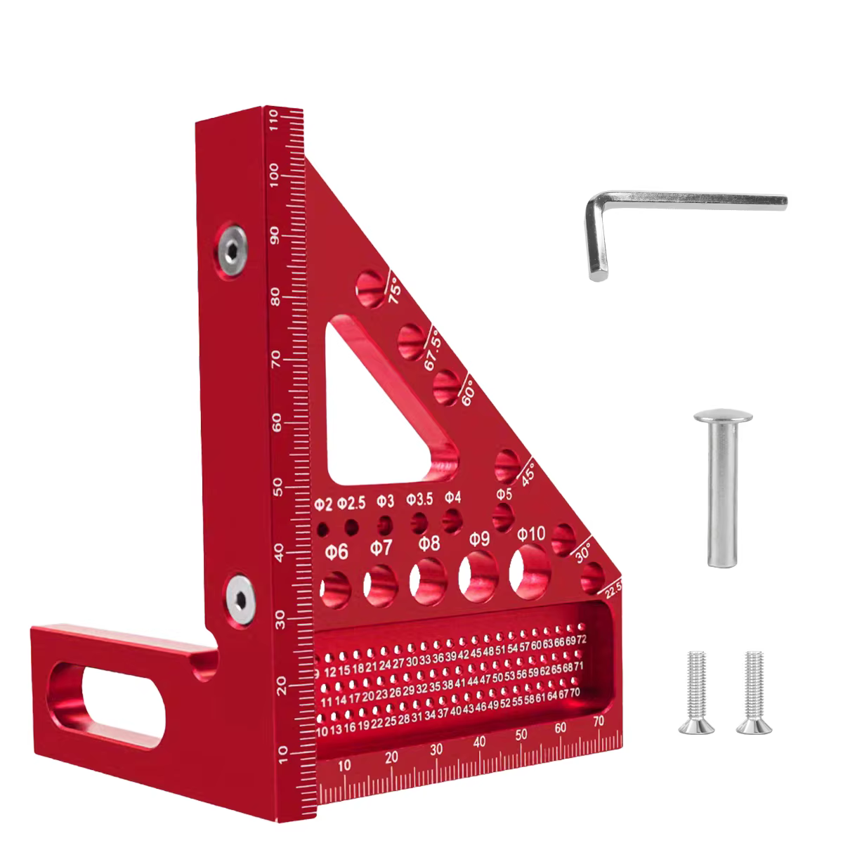 Règle de mesure multi-angle 3D, rapporteur à angle droit de 45/90 degrés, outil de mesure de disposi