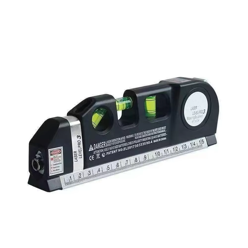 Outil de compte-gouttes laser polyvalent, niveau laser Lasers à lignes croisées avec 8FT 2.5M Ruban