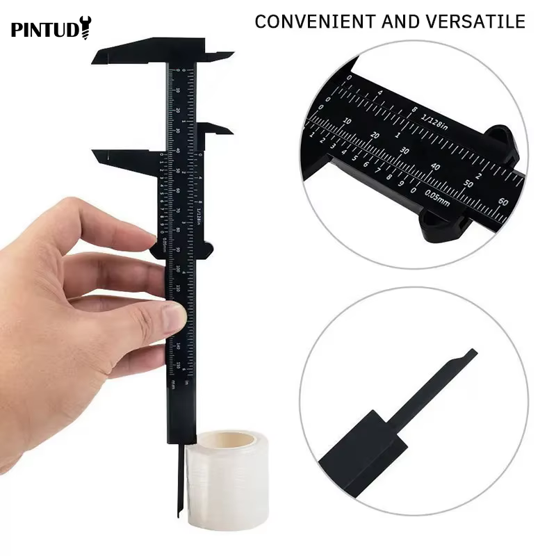 1PC plastique vernier étrier affichage numérique étrier Mini texte jouer étrier étudiant vernier règ