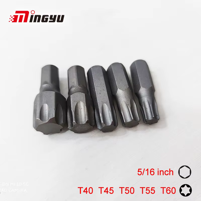 Jeu d'embouts de tournevis Torx T40 T45 T50 T55 T60, 5 pièces, embouts de tournevis à tige Extra Lar
