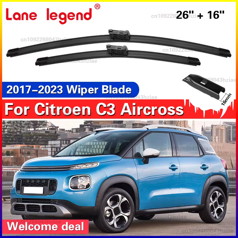 Balais d'essuie-glace de pare-brise de voiture adaptés à citroën C3 Aircross 2017 – 2023, balais d'e