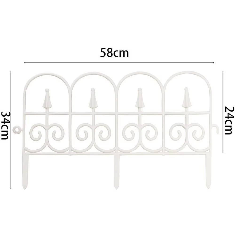Clôture de jardin de style européen, clôture de jardin en plastique pliable, résistante aux intempér