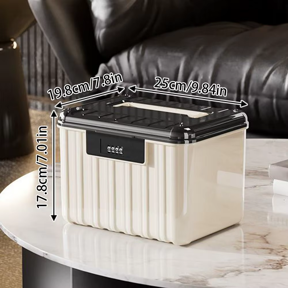 Conteneurs de rangement verrouillables avec serrure à combinaison, boîte de rangement sécurisée anti