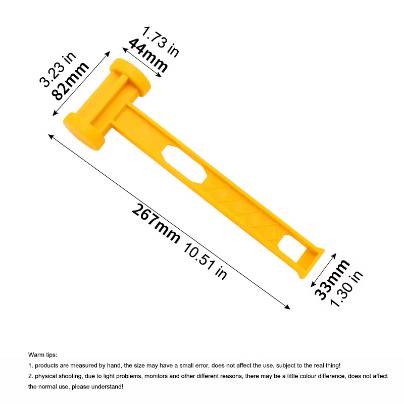 Marteau léger en plastique PE pour clous de tente, équipement de camping, randonnée, outils EDC