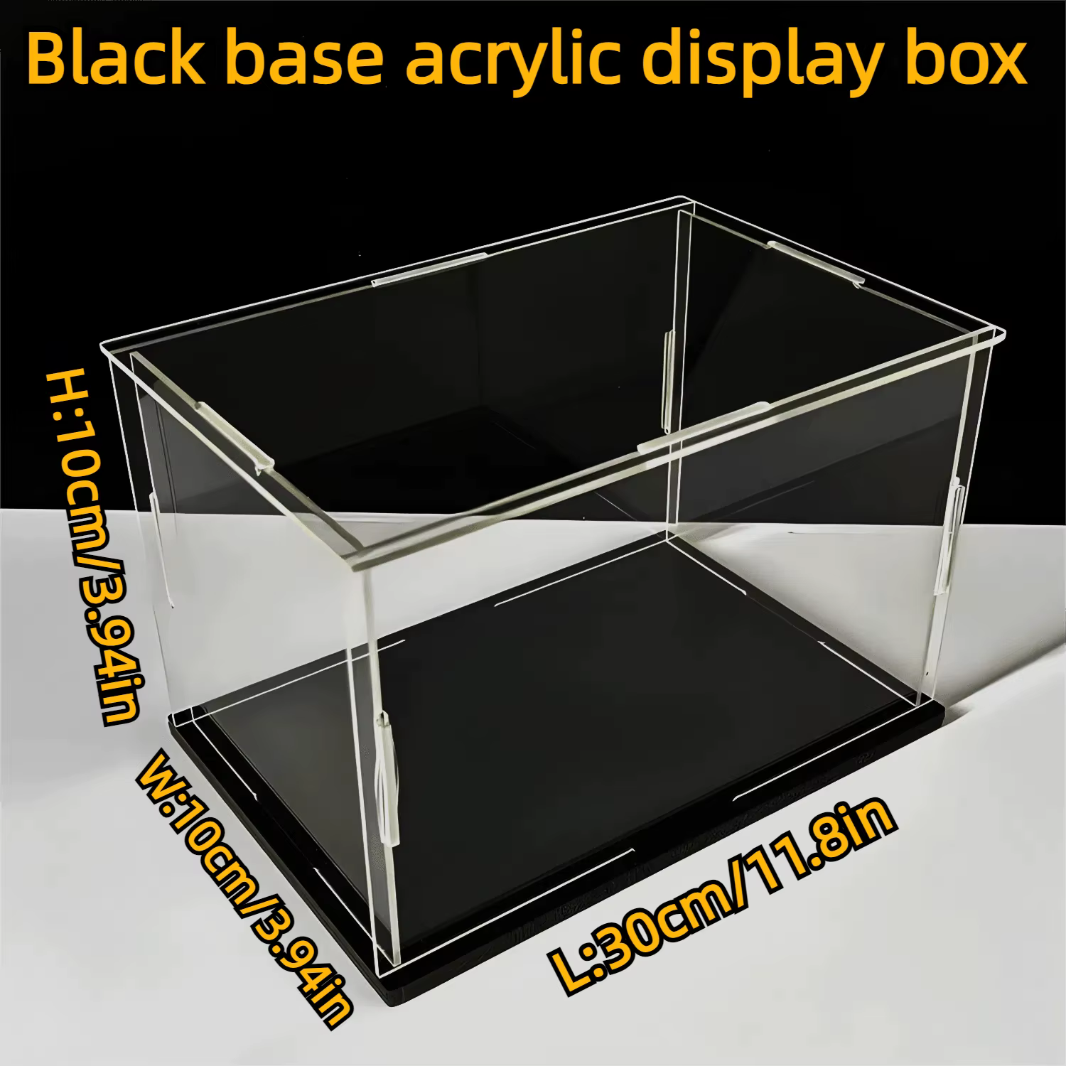 Présentoir en acrylique transparent assemblé de 11 tailles pour protéger les objets de collection, o