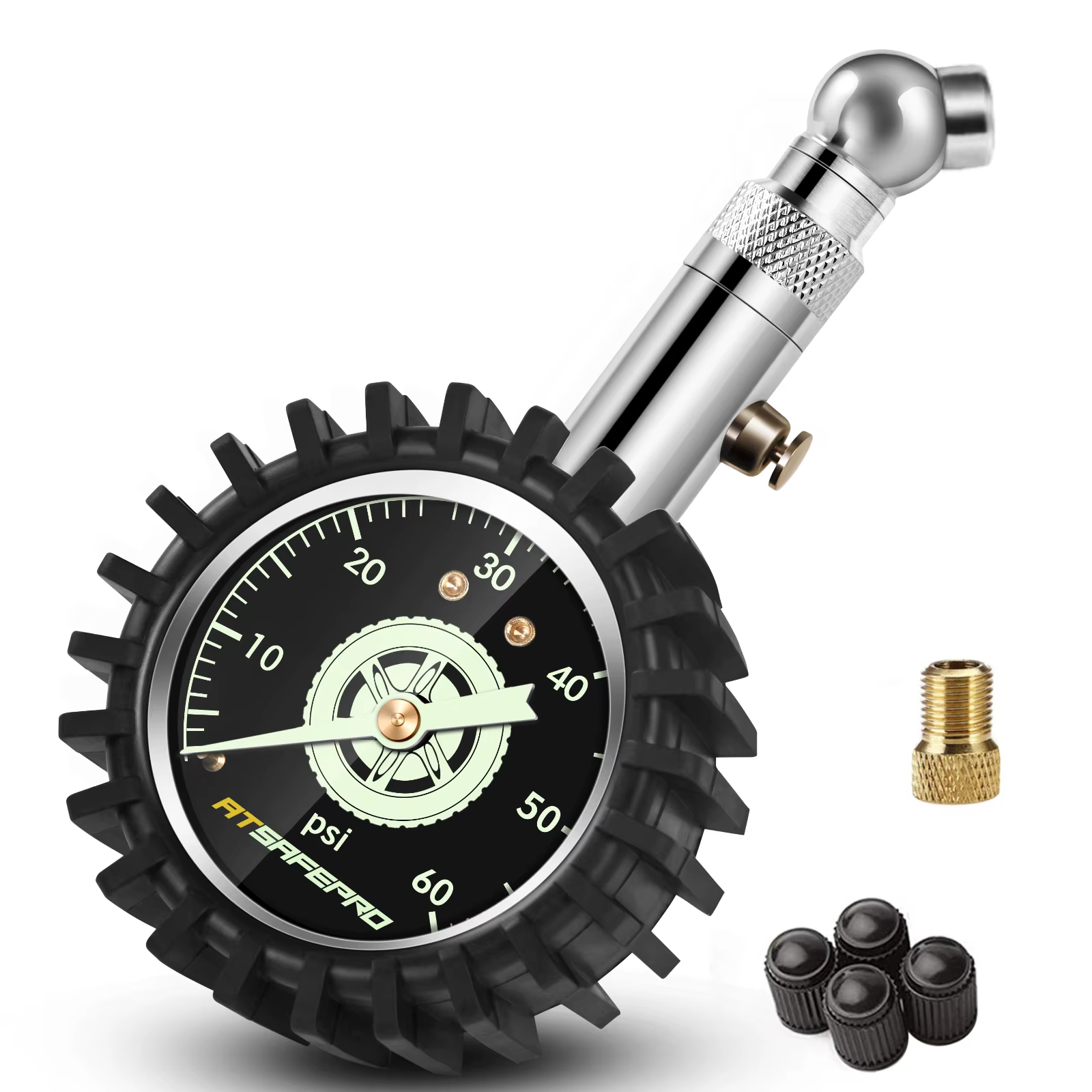 ATsafepro – jauge de pression des pneus, 15 Psi, 30 Psi, 60 Psi, vérificateur de mesure des pneus po