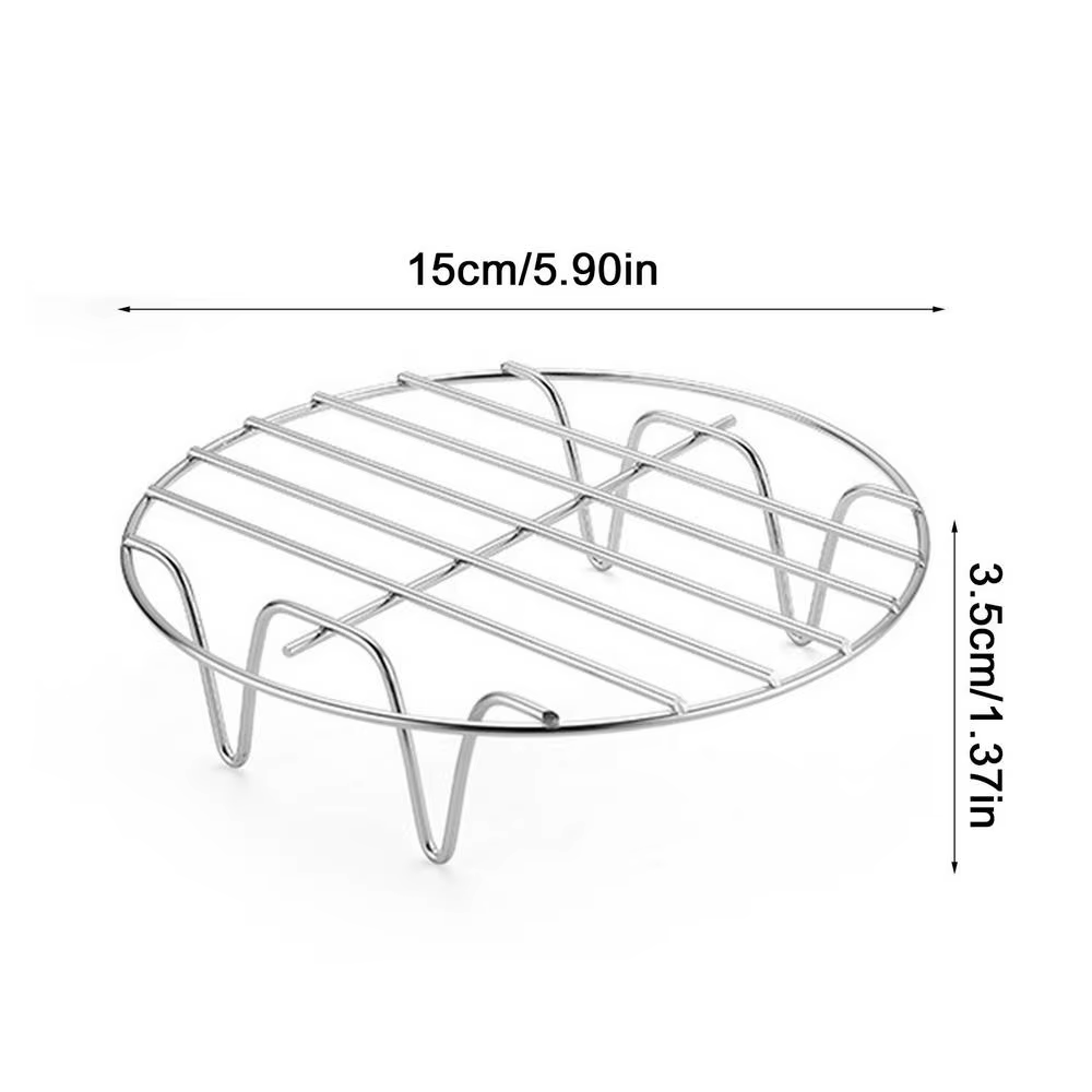 Support de cuisson rond en acier inoxydable, 6/7/8 pouces, pour four et friteuse à Air, pour une cui