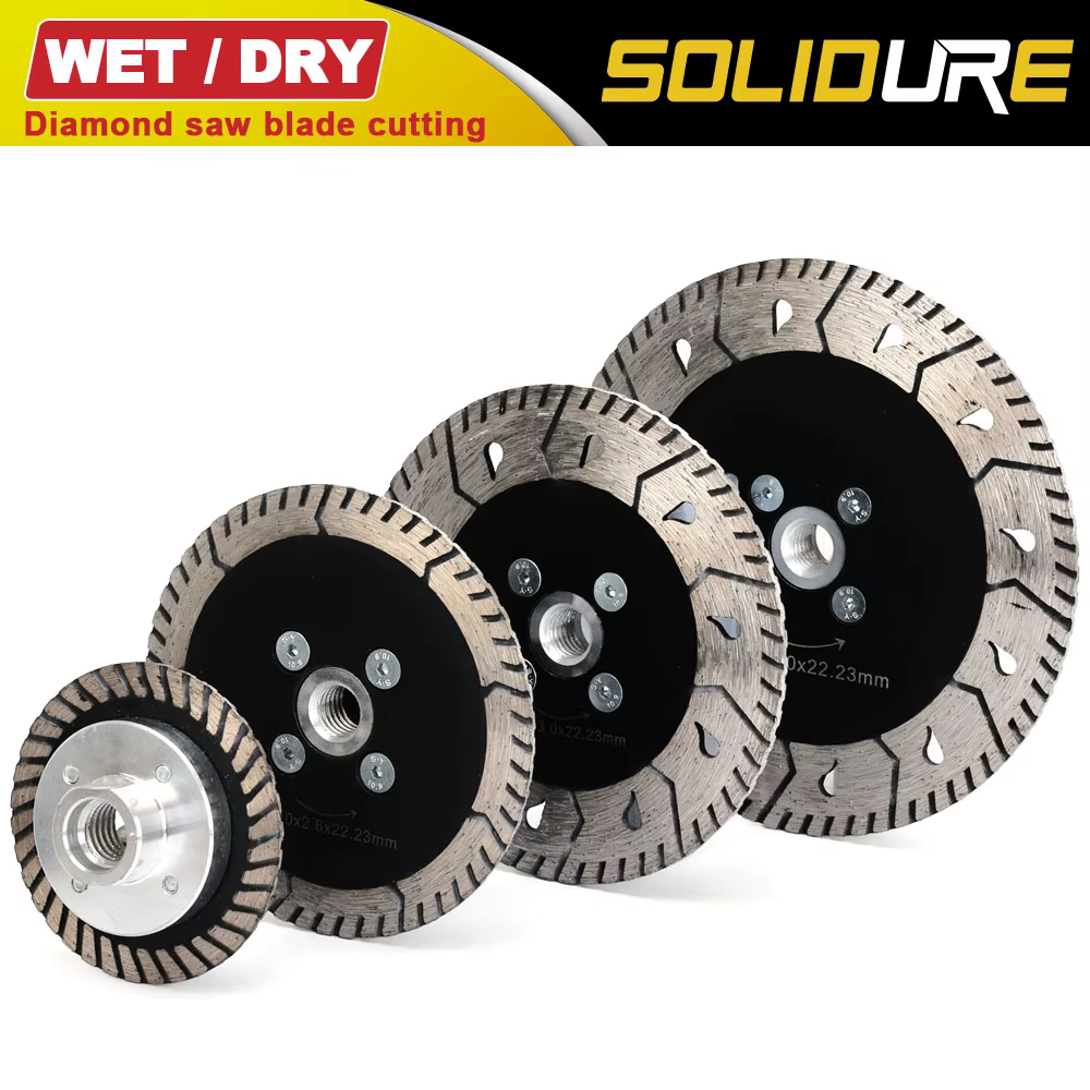 Lames de meulage et de coupe en diamant avec bride, 125mm ou 150mm, outil Turbo, coupe de pierre seg