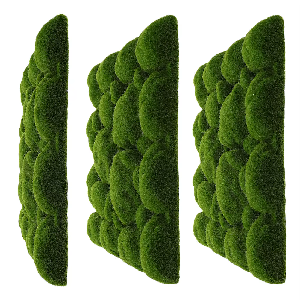 Lot de 3 panneaux muraux décoratifs en mousse artificielle DIY pour la décoration de la maison, du b