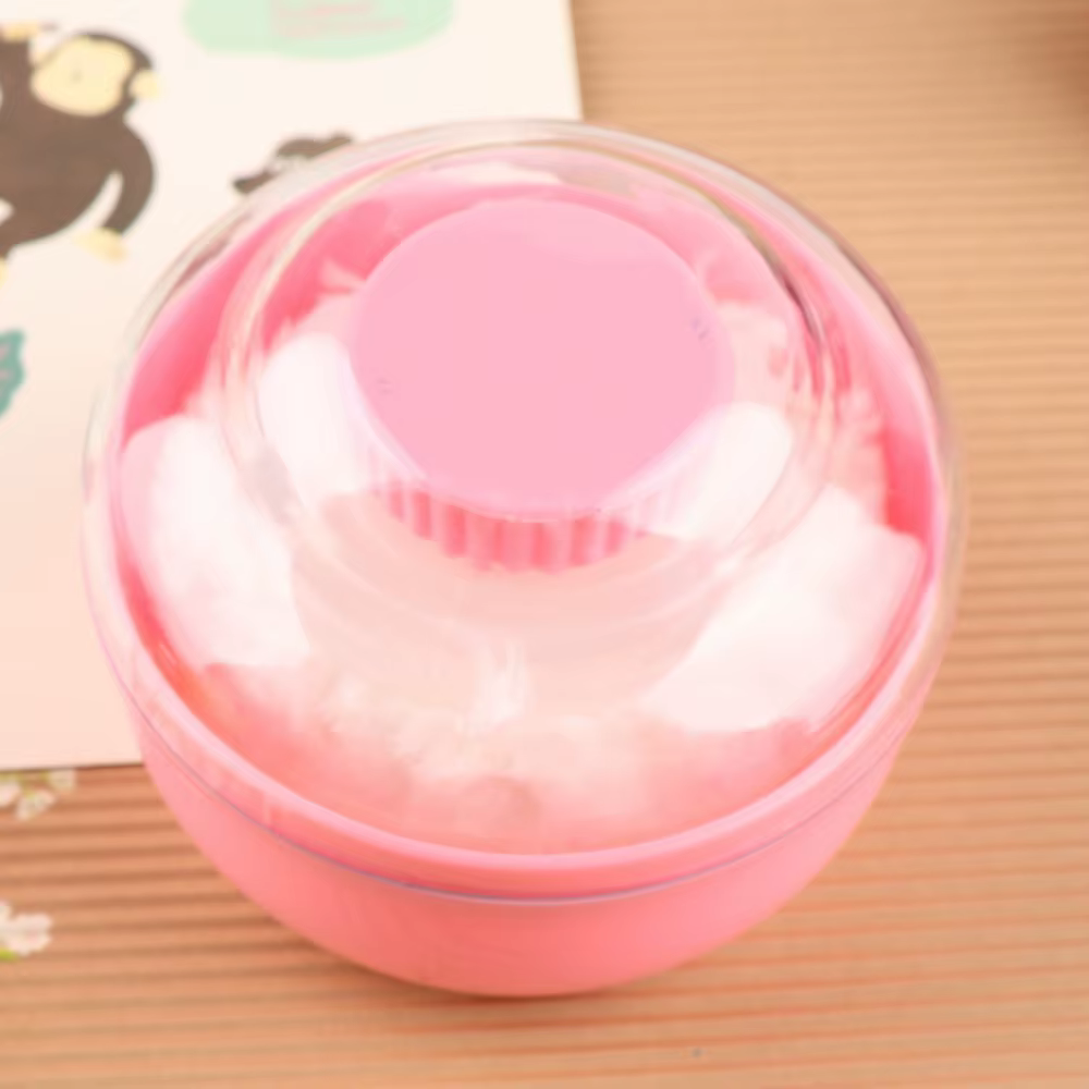 Boîte de maquillage en PP, boîte de poudre de bébé en peluche ABS utile, boîte de poudre de talc