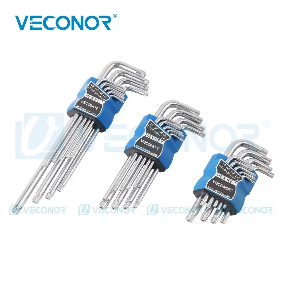 Jeu de clés Torx à bras Long et court, métrique Durable, clé étoile, outil manuel, tournevis T10 T15