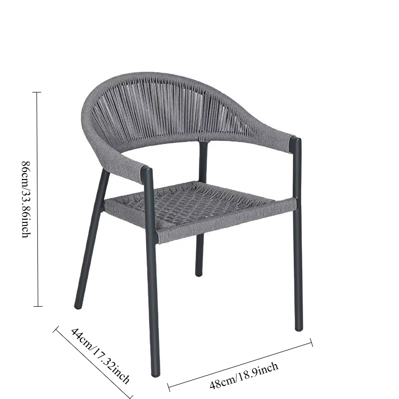 Chaise de salle à manger intérieure et extérieure Simple, café, jardin, Restaurant, Villa, cour, dos
