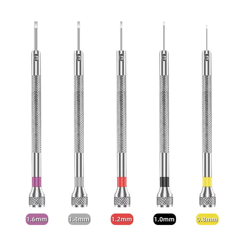Jeu de tournevis en acier 0.8-1.6mm pour la réparation de montres, outils de montre portables, retra