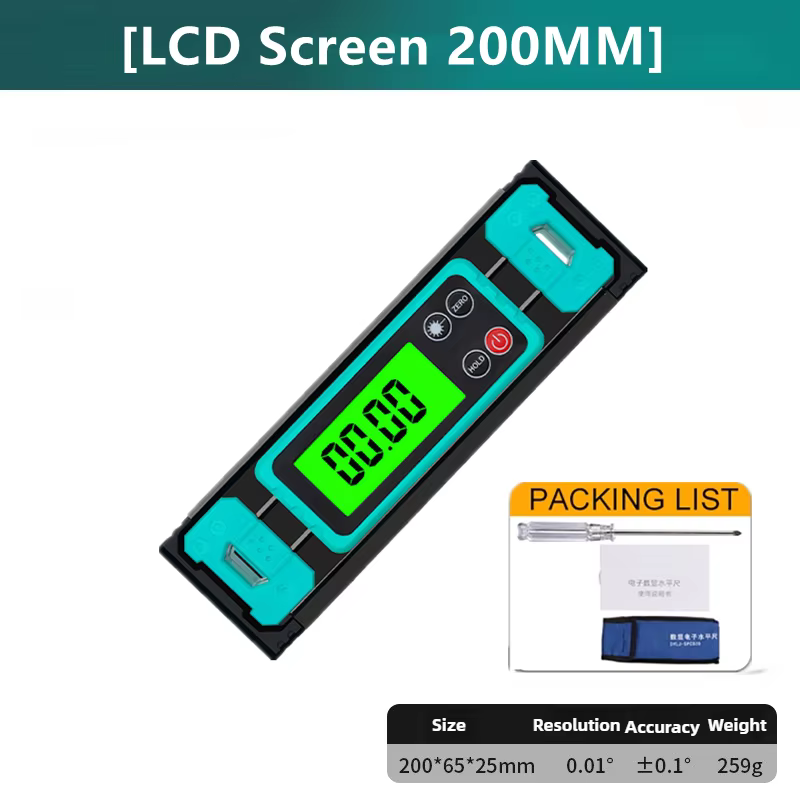 Niveau électronique numérique avec écran LCD, niveau magnétique multifonctionnel de haute précision 