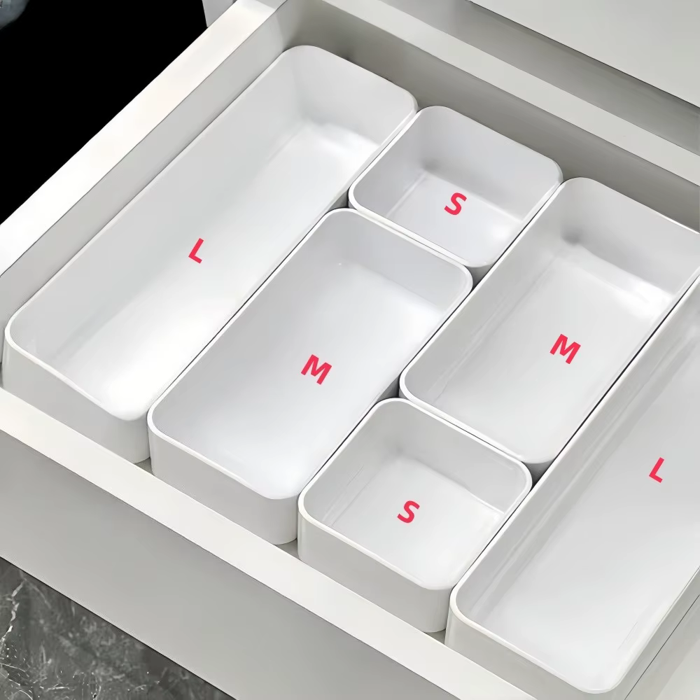 Boîte de rangement de séparation, ensemble de boîtes de rangement à tiroirs, organisateur de bureau