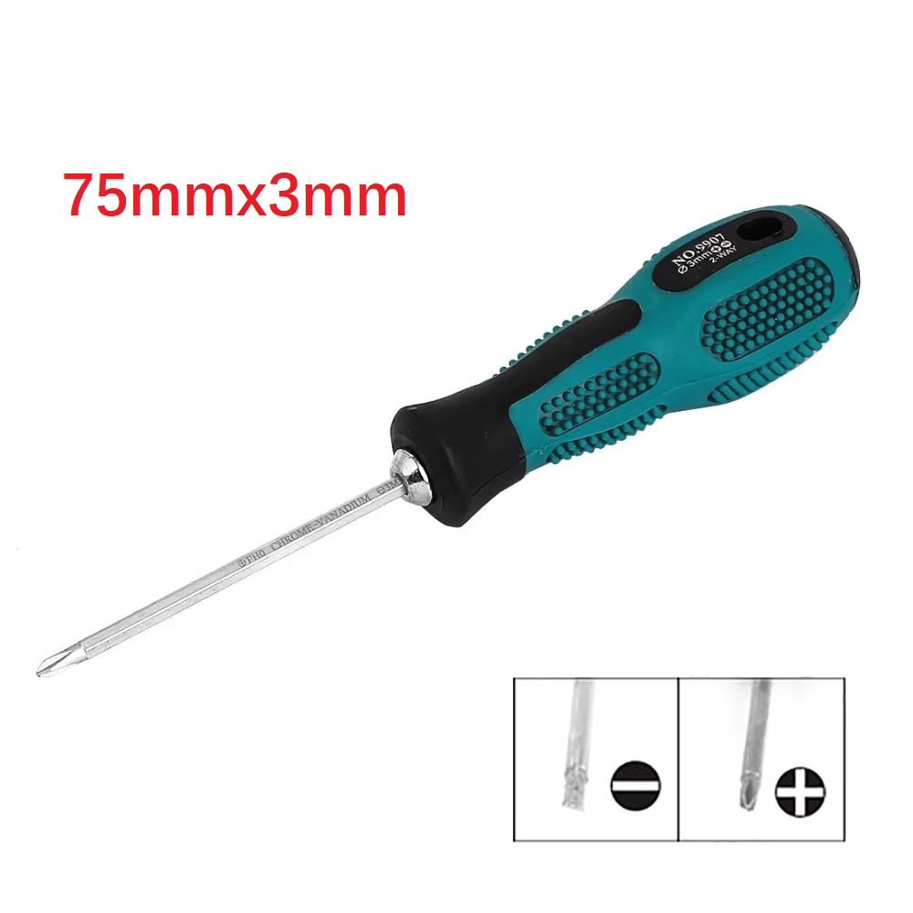 Tournevis croisé à fente à double usage, poignée de boulon, tournevis 3x75mm, outils de jardin domes