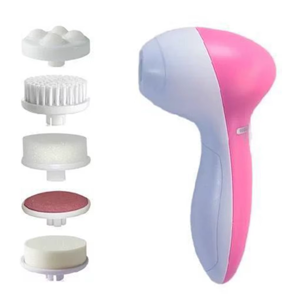 Nettoyeur facial électrique 5 en 1, brosse de nettoyage du visage, machine de lavage, spa, soins de 