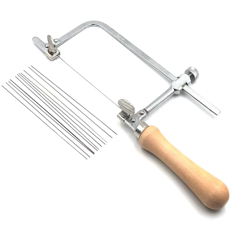 Kit de cadre de scie de bijoutier avec lames, 12 pièces, réglable, pour la découpe de précision des