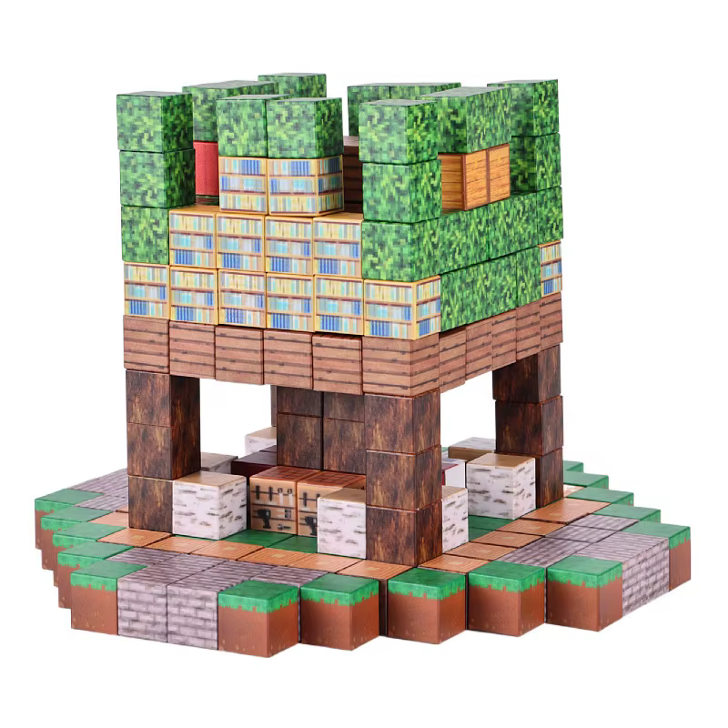 500 pièces bricolage blocs de construction magnétiques Mini monde monde magnétique enfants bricolage