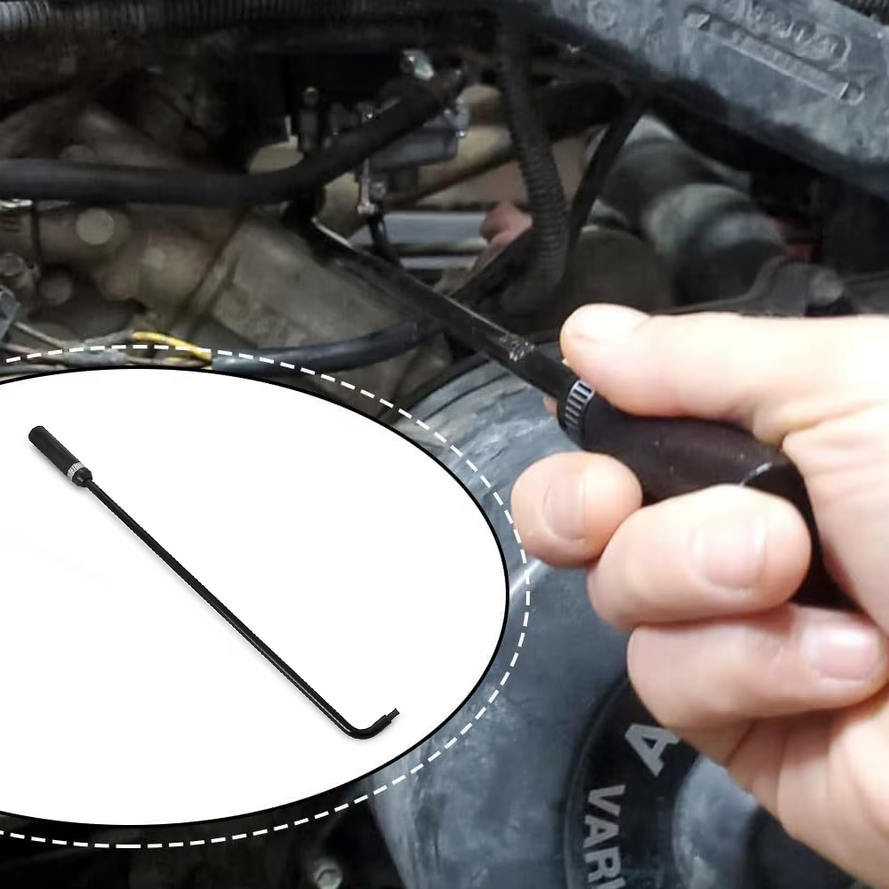 Outil de réglage du vison de réglage du carburateur, tournevis à angle de 110 degrés de 16,34 pouces