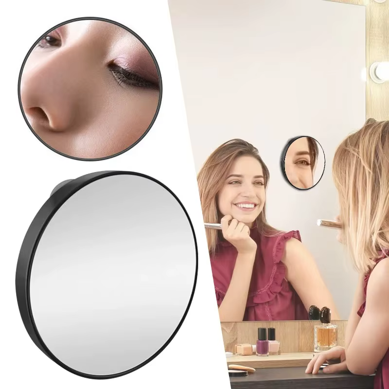 Loupe à ventouse puissante 40x, miroir de maquillage de voyage 3.5 pouces pour l'élimination des poi