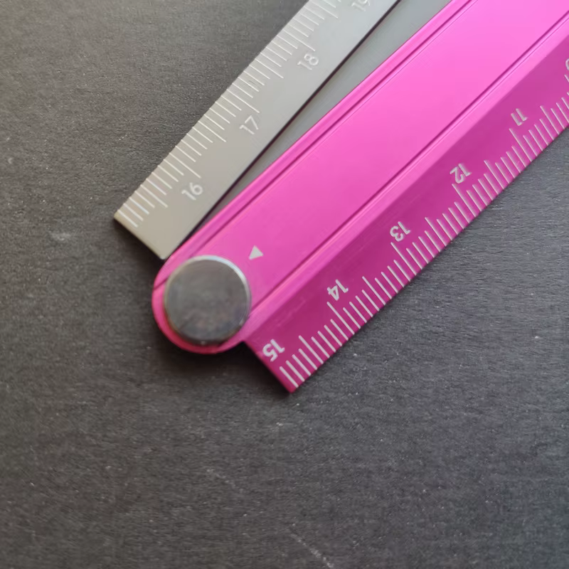 Règle pliante en alliage d'aluminium de 30CM, règle pliante multifonctionnelle en alliage d'aluminiu