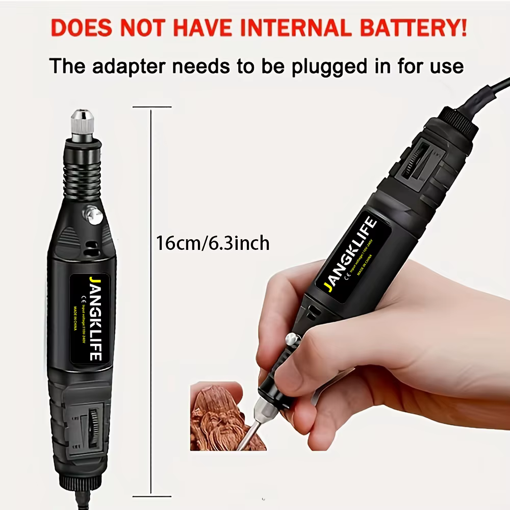 JANGKLIFE 9V Mini perceuse électrique stylo de sculpture perceuse à vitesse Variable outils rotatifs