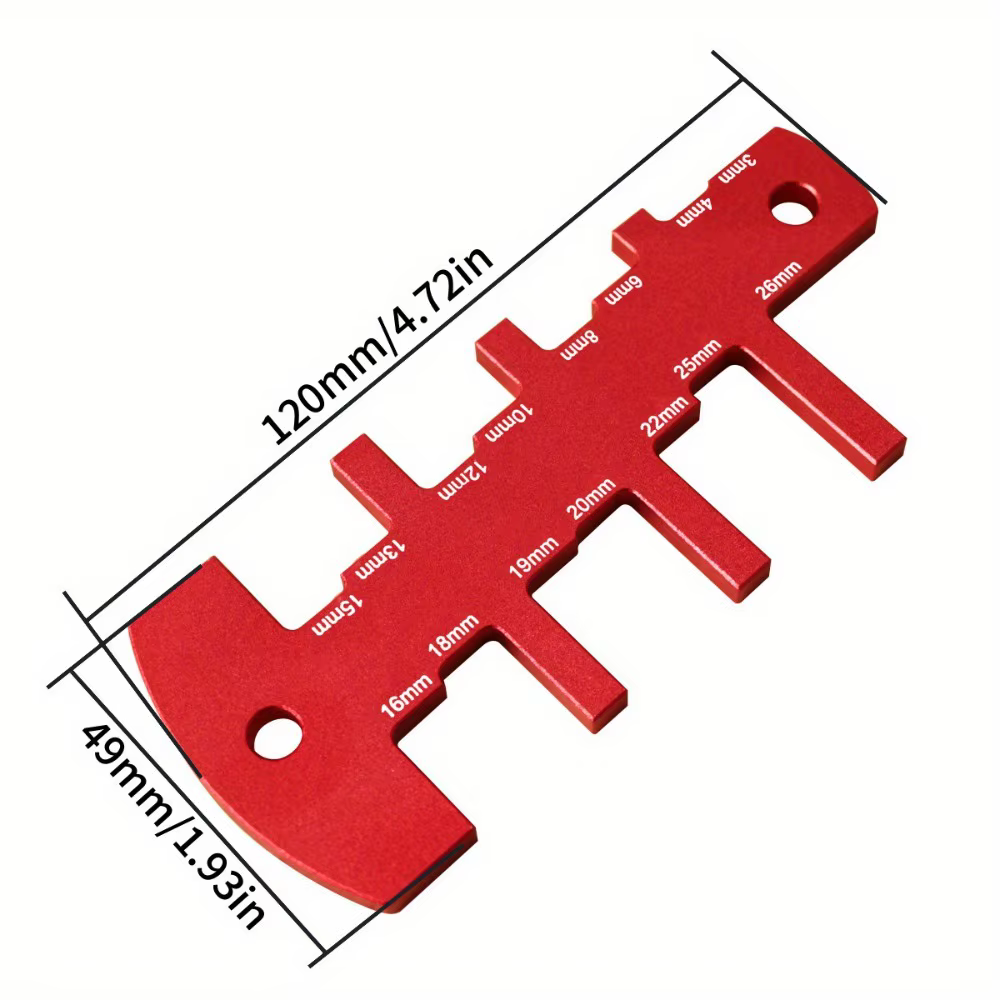 Jauge de profondeur de défonceuse en aluminium, robuste, pour mesure précise de la hauteur de table,