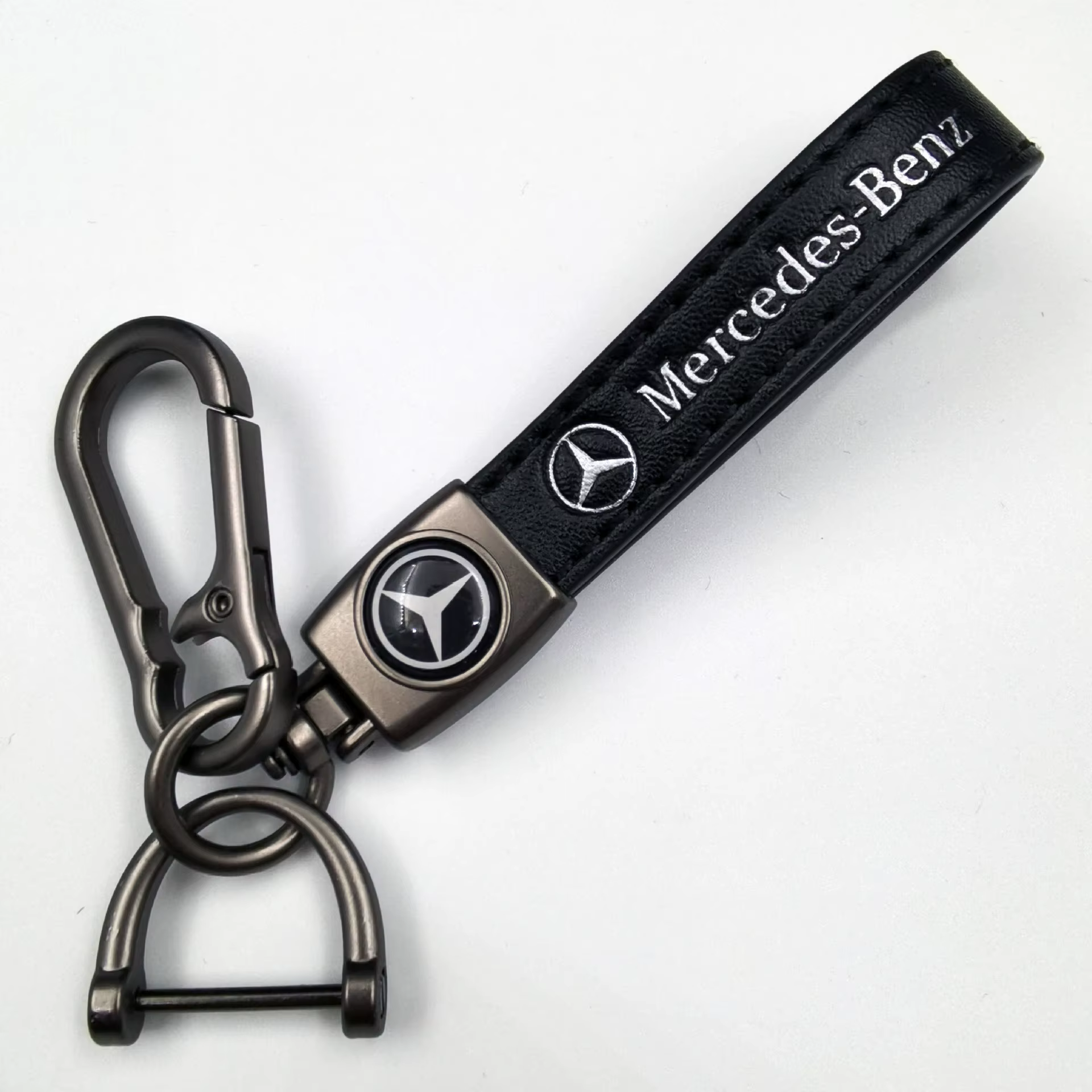 Porte-clés en cuir pour voiture, pendentif, accessoire pour Mercedes Benz AMG E S A B Class GLE CLS 