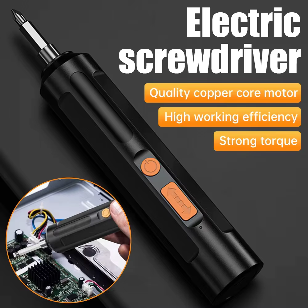 Tournevis électrique sans fil rechargeable, puissant, à percussion, perceuse-visseuse électrique san