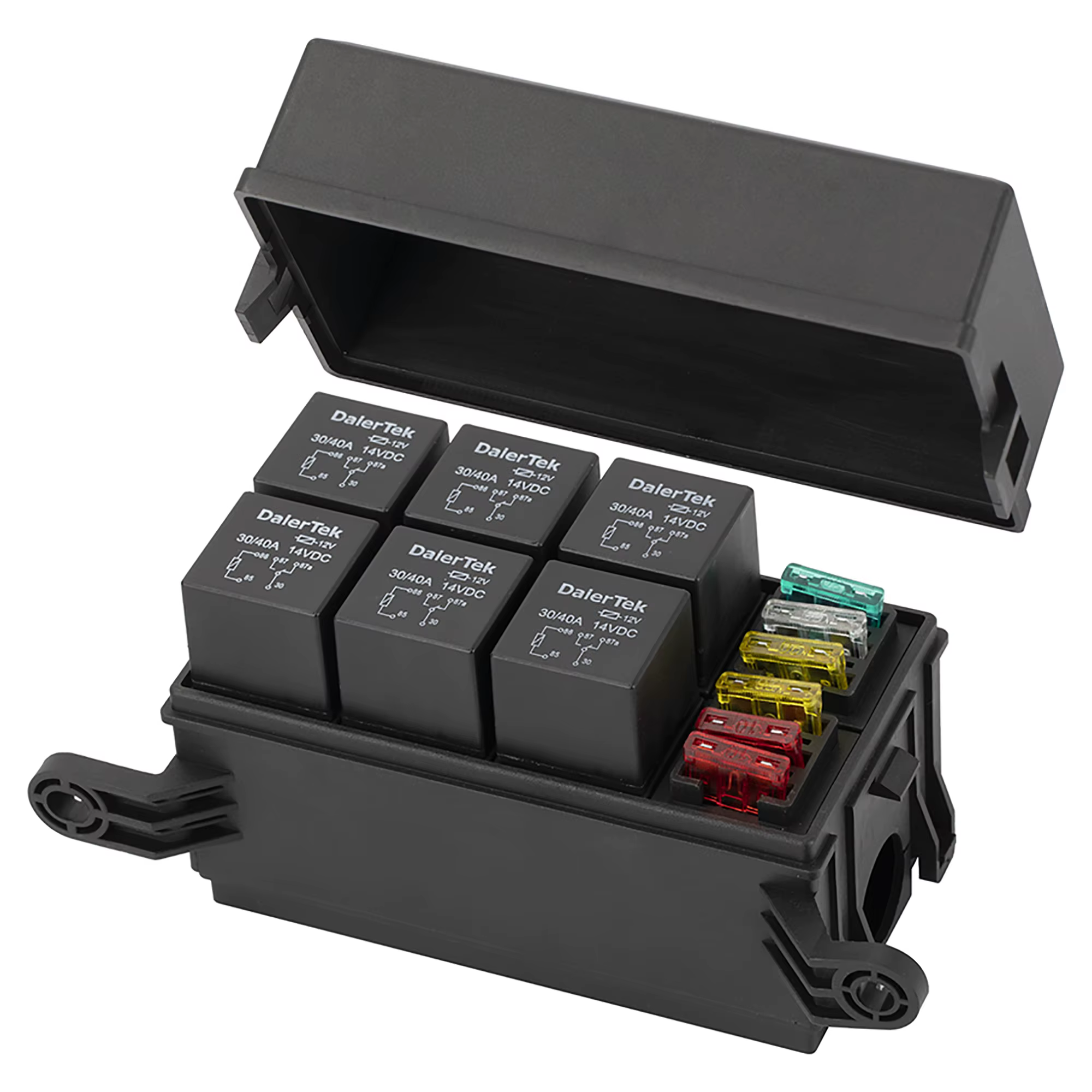 DaierTek-Kit universel étanche pour voiture, boîte de citations de fusibles, 6 emplacements, nuits, 