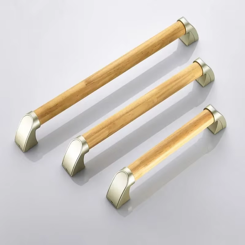 Poignée de main courante de salle de bain poignée en bois massif Style vieil homme handicap poignée 