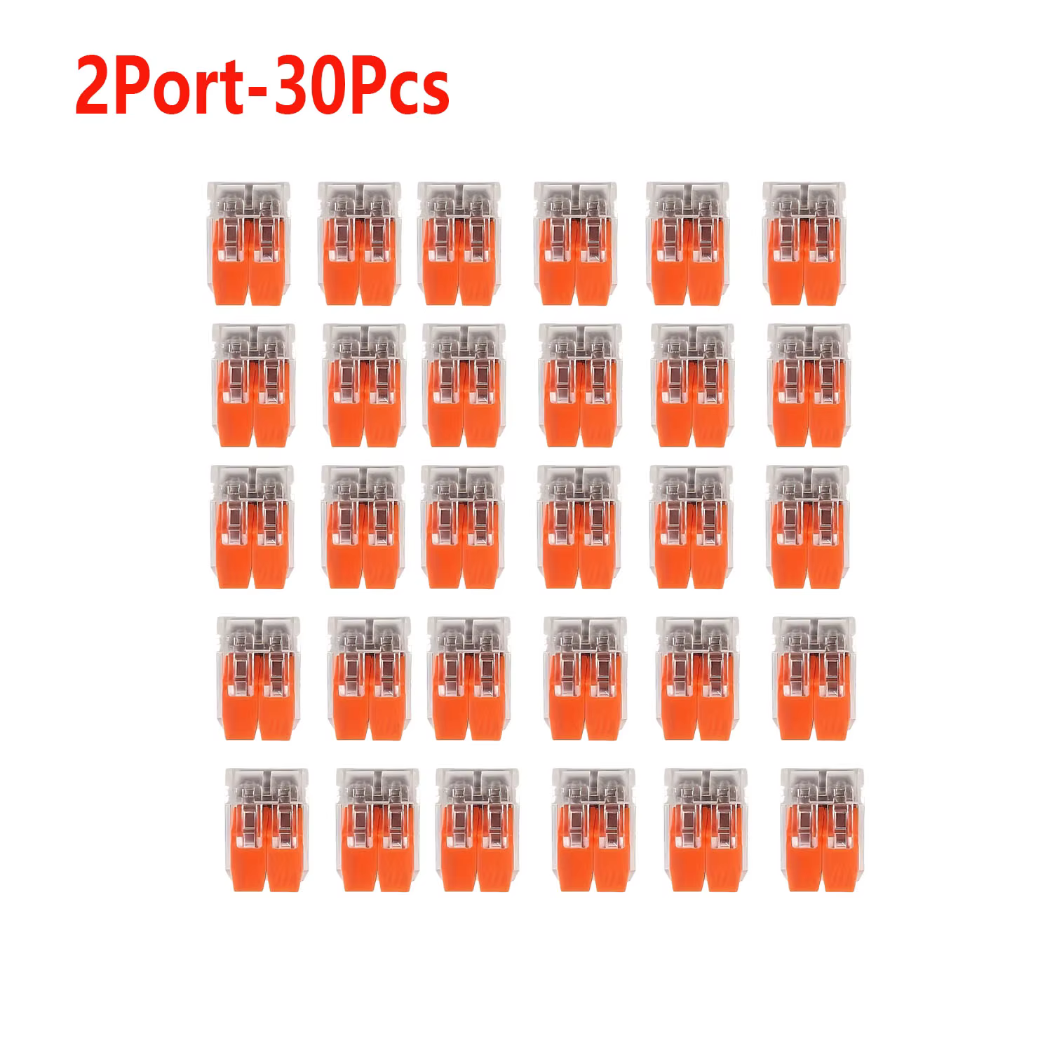 Ensemble de 30 connecteurs de câbles combinés orange, bornes de connexion à gaine électrique rapide