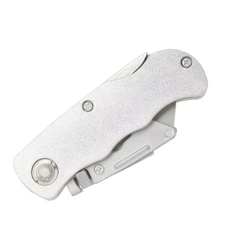 Couteau utilitaire pliant, manche en aluminium et plastique, coupe-câble de poche, lame de couteau p