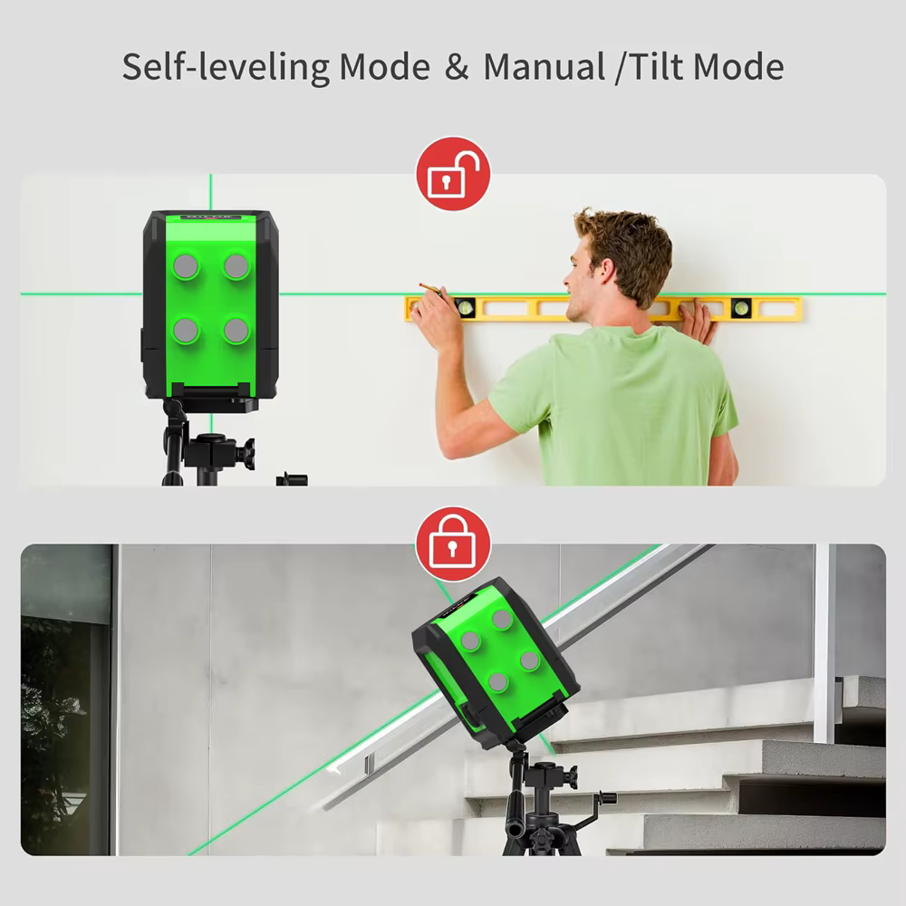 HILDA niveau Laser Instrument Laser vert à 2 lignes avec niveau mural magnétique Portable Support pr