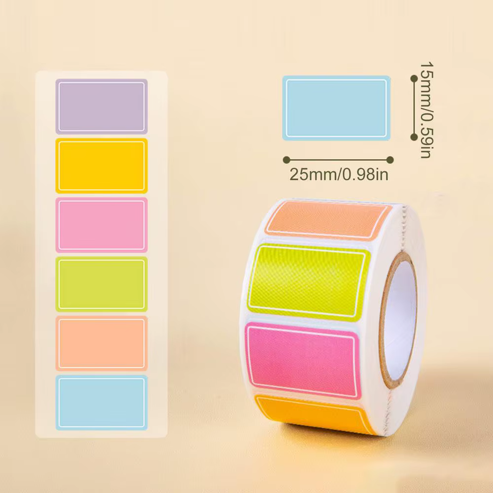 Étiquettes autocollantes colorées, 500 pièces, étiquettes pour boîtes de déménagement, étiquettes re