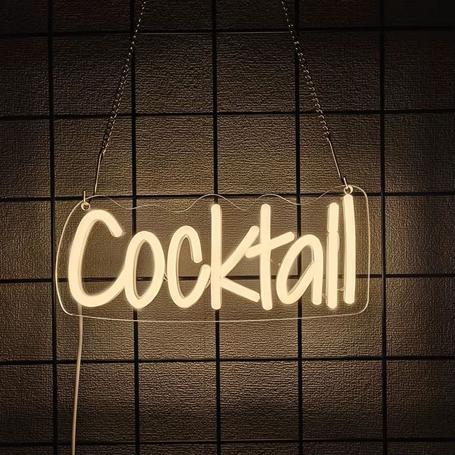 Enseigne néon LED Happy Hour, lampe murale pour bar à cocktails Mojito, idéale pour la décoration de