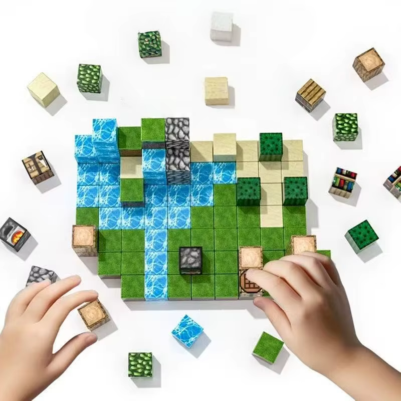 500 pièces bricolage blocs de construction magnétiques Mini monde monde magnétique enfants bricolage