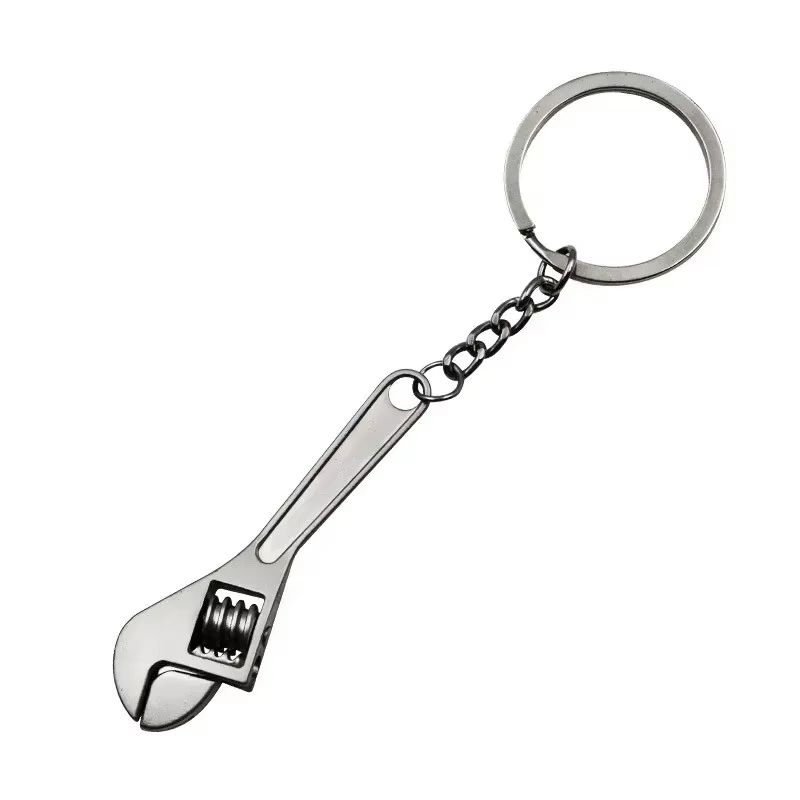 1x Mini clé à molette porte-clés clé en métal réglable porte-clés outils à main écrou rotatif petits