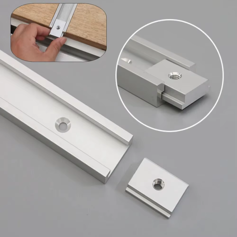 Fixation de gabarit de piste à onglet en aluminium, fente en T, Rail de goulotte pour le travail du