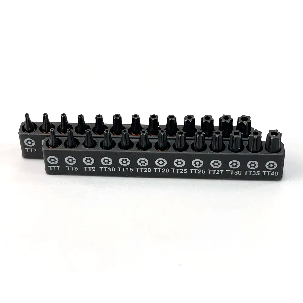 Jeu de tournevis Torx S2, ensemble d'outils magnétiques creux de 25mm avec porte-embout, tige hexago