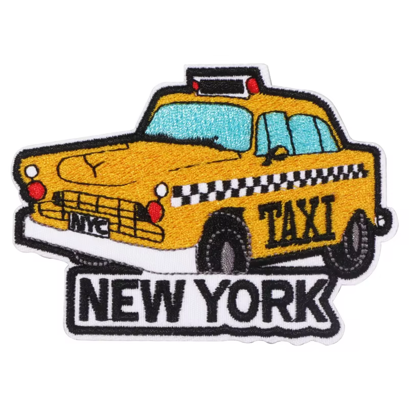 Patch brodé New York Taxi Travel, badge de signalisation de la ville de NY, cadeau de bricolage, fer