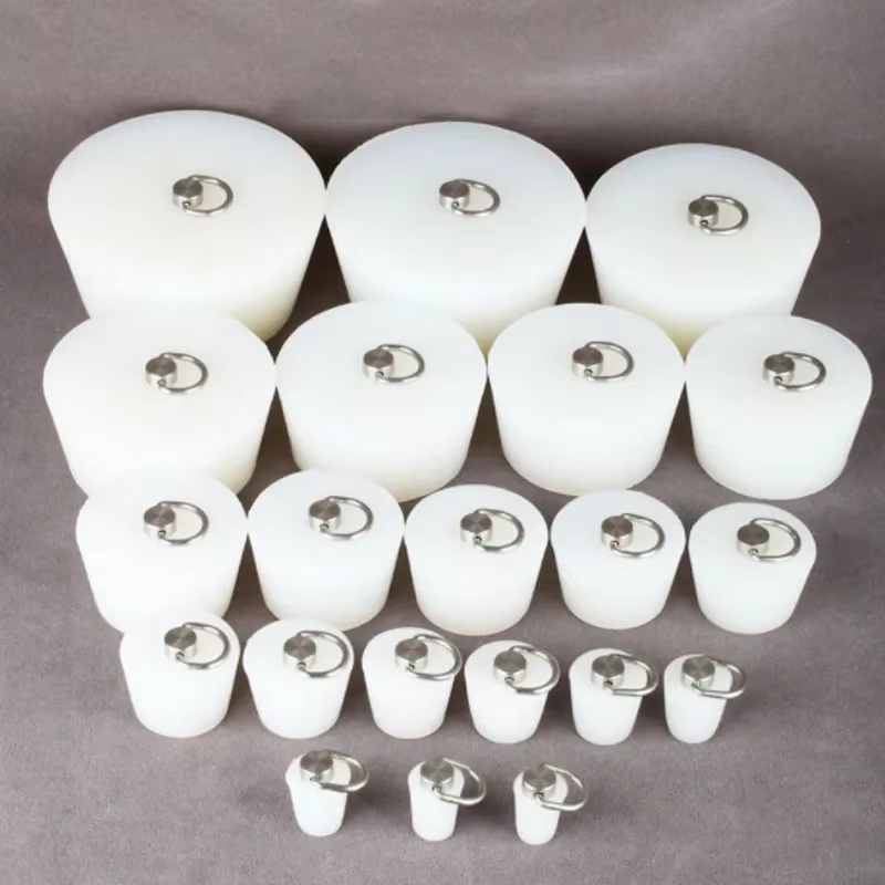 Bouchon Conique en Silicone avec Anneau en D, Couvercle Étanche pour Bancs, Haute Température, pour 