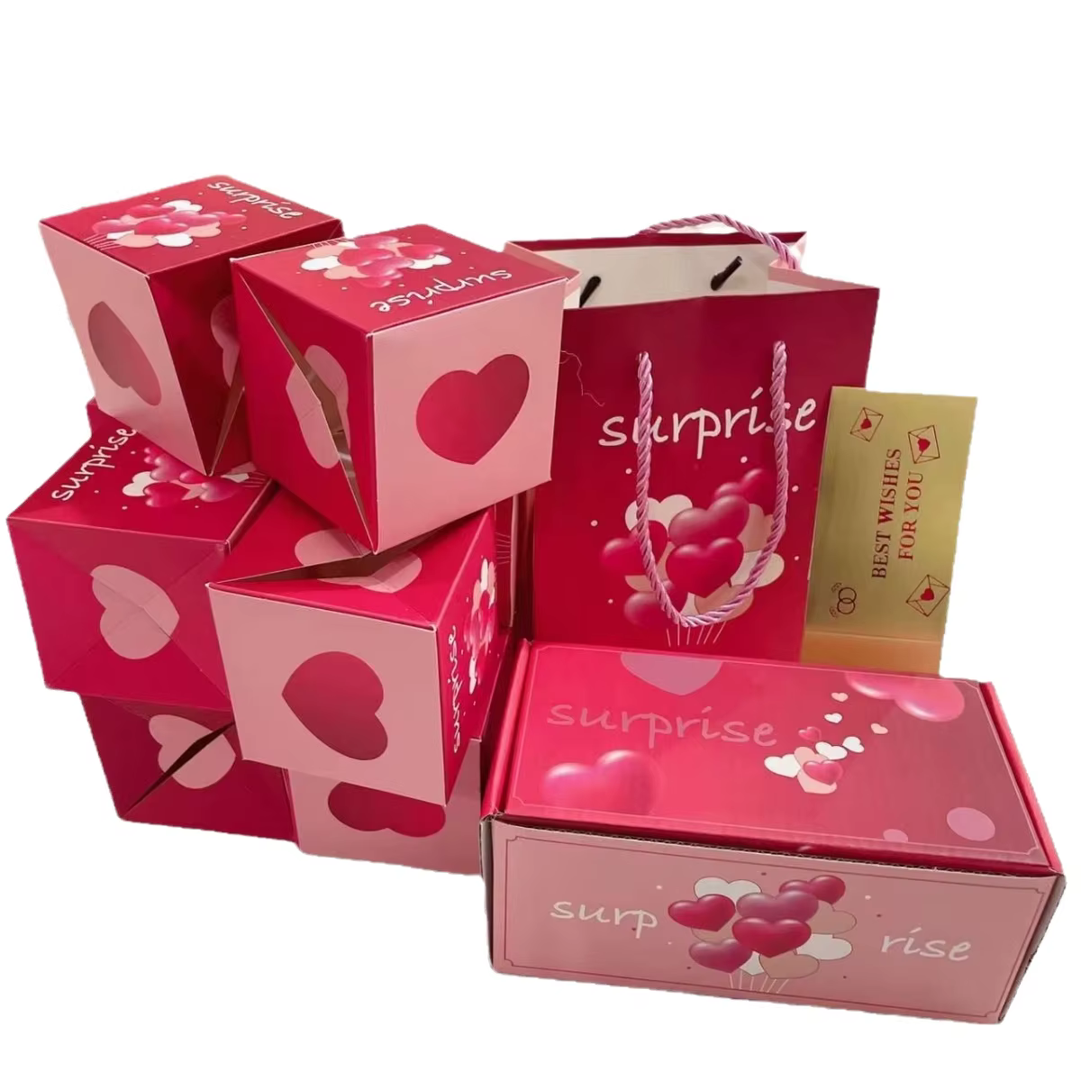 Boîte à surprise pour la Saint-Valentin, boîte à explosion pliable, porte-argent, cadeau créatif, en