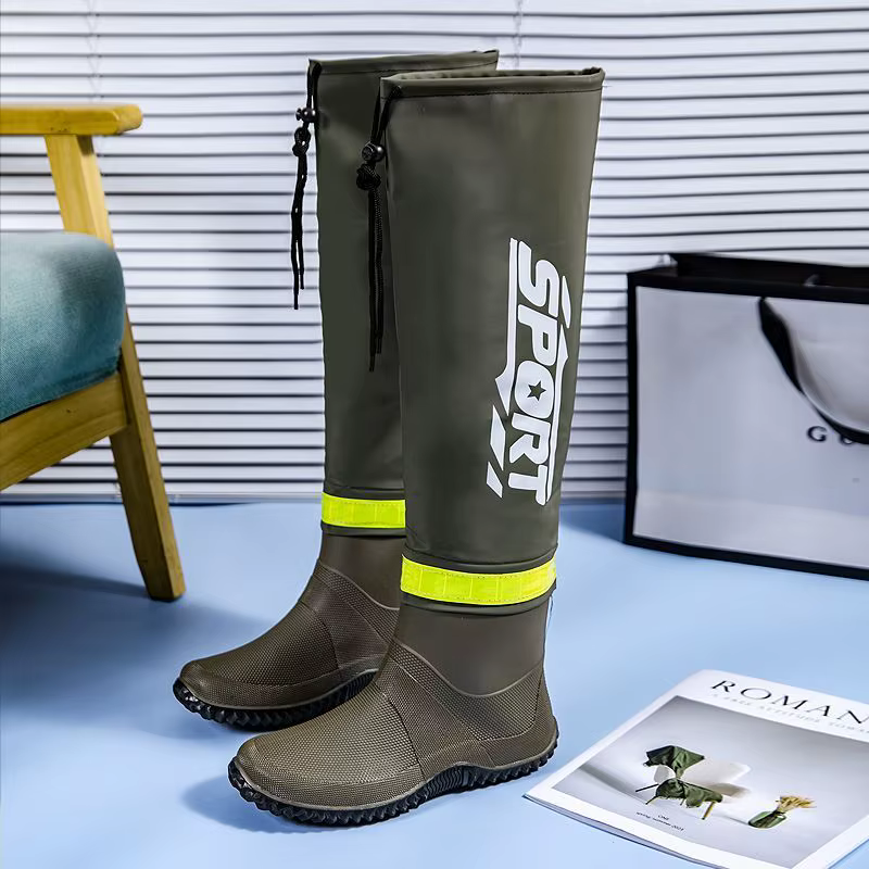 Bottes de pluie montantes pour hommes, pour vêtements d'extérieur, bottes de pêche en plein air à Tu